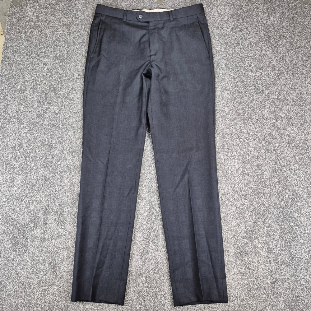 Joseph Abboud Vitale Barberis‎ Canonico Dress Pants Mens 33x32 Gray Plaid